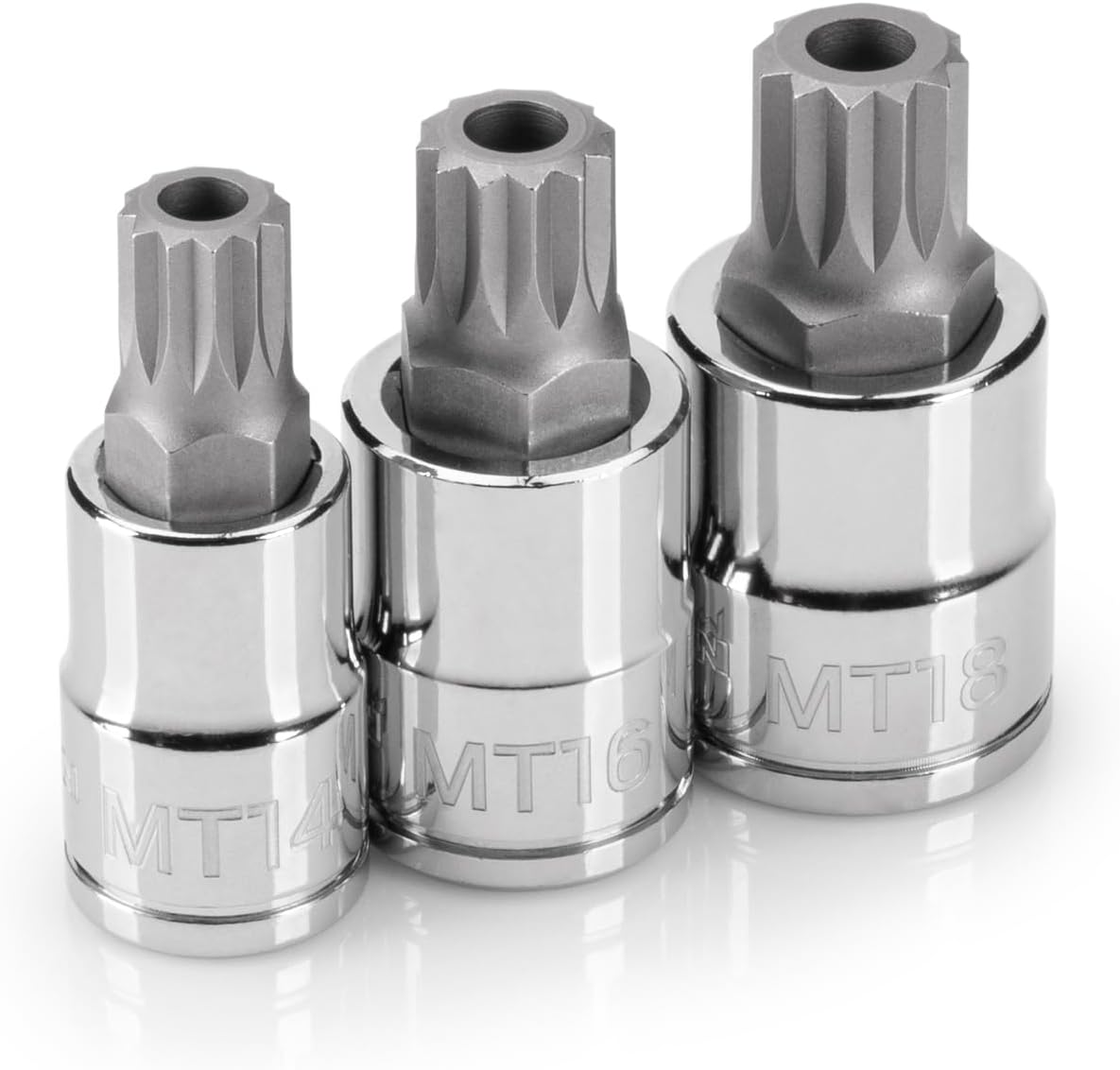 TEKTON 1/2 Inch Tamper-Resistant Triple Square Bit Socket Set, 3-Piece (MT14-MT18) | SHB92000