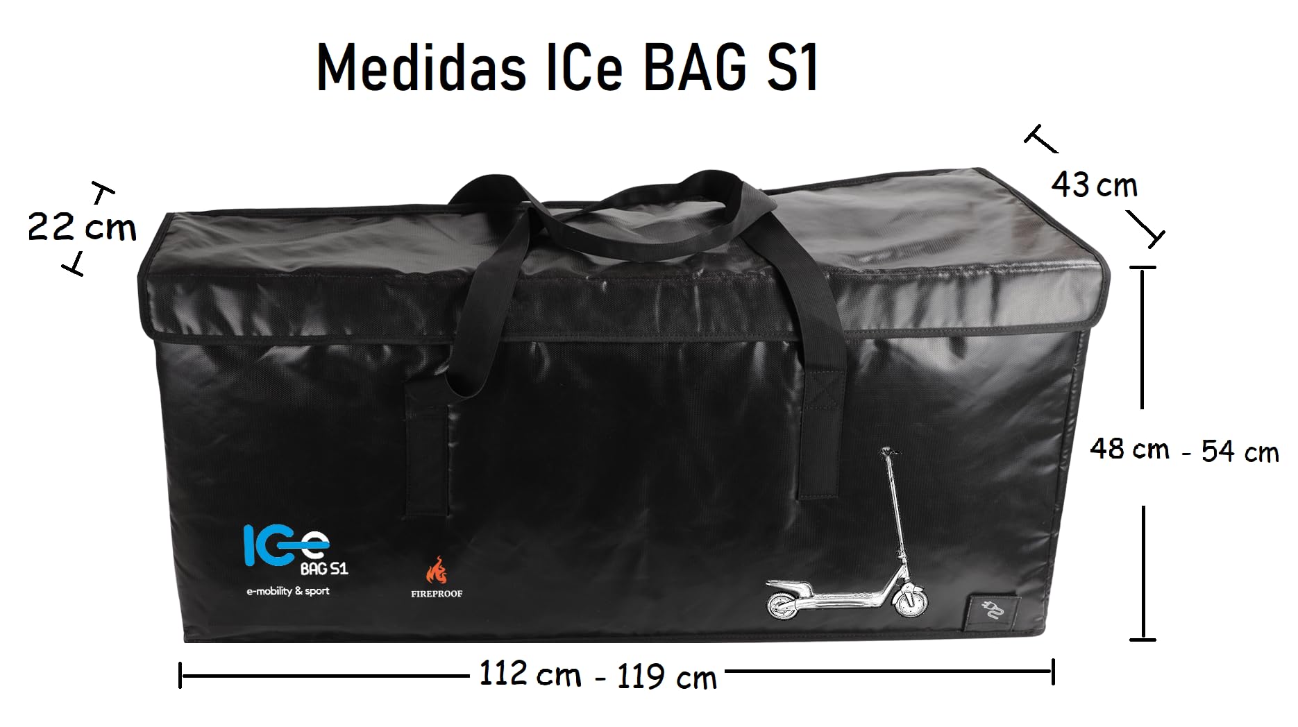ICe Bag Bolsas Ignífugas para Patinetes Eléctricos - Protección contra Explosiones e Incendios de Baterías de Litio - Probadas Rigurosamente - Seguridad Certificada - Ideal para Hogar y Trabajo