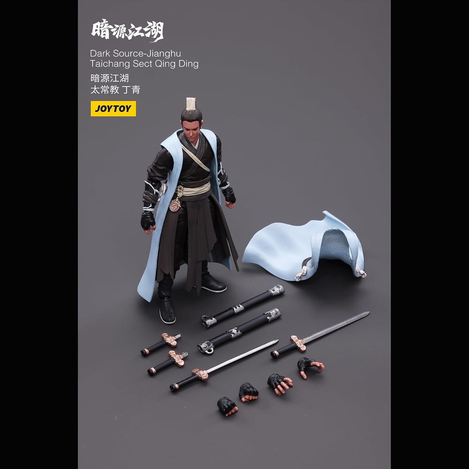 JOYTOY 1/18 Action Figures - Dark Source Jiang Hu Taichang Sect Qing Ding - 4‘’,Classic Character,Collectible,Age 15 and Above