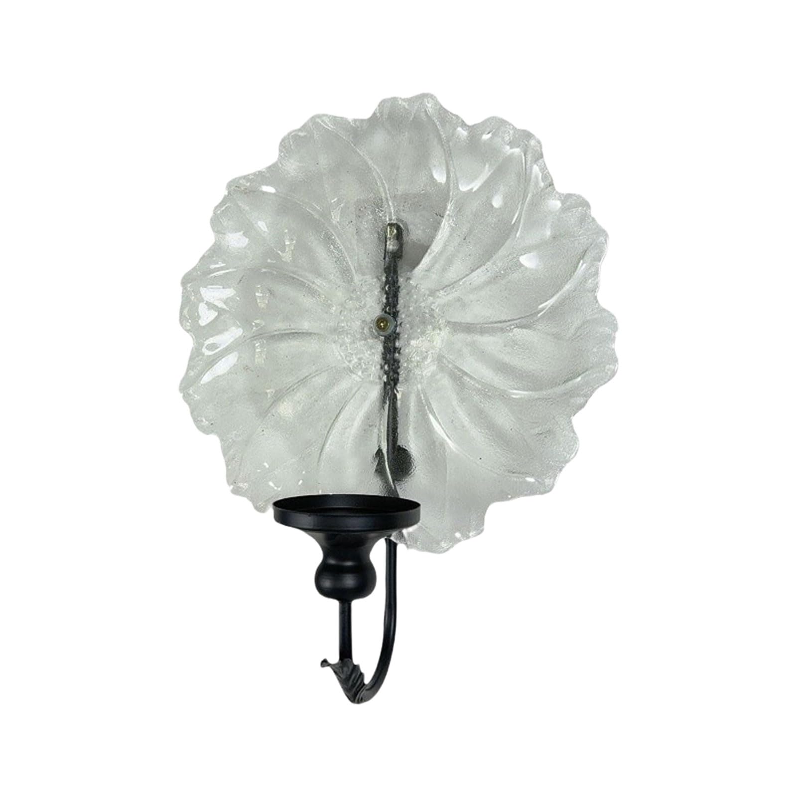 Wall Hanging Holder Candlestick with Iron Frame Stand Enhances Light Reflection in Any Room Holder