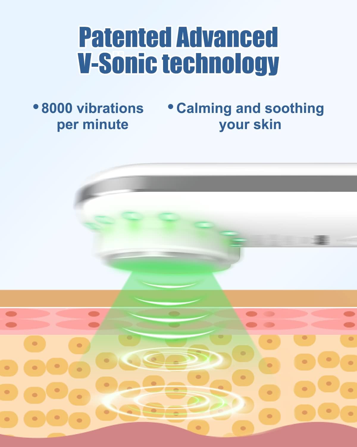 Electric Face Massager, Portable Hot and Cold Facial Massage Tools for Skin Care, Heating and Cooling Device with Multi-Color and Vibration, Deep Cleansing Tool with Base, Gifts for Women (White)