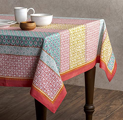 Maison D' Hermine Table Cover 60"X120" 100% Cotton Decorative Washable Rectangle Tabletop Tablecloths For Gifts, Kitchen, Party, Wedding, Restaurant & Camping, Provence - Spring/Summer #TOP4