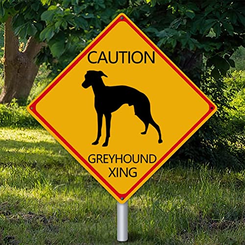 Panneau Greyhound Xing, le cadeau rétro idéal pour les amoureux de lévriers et de déco