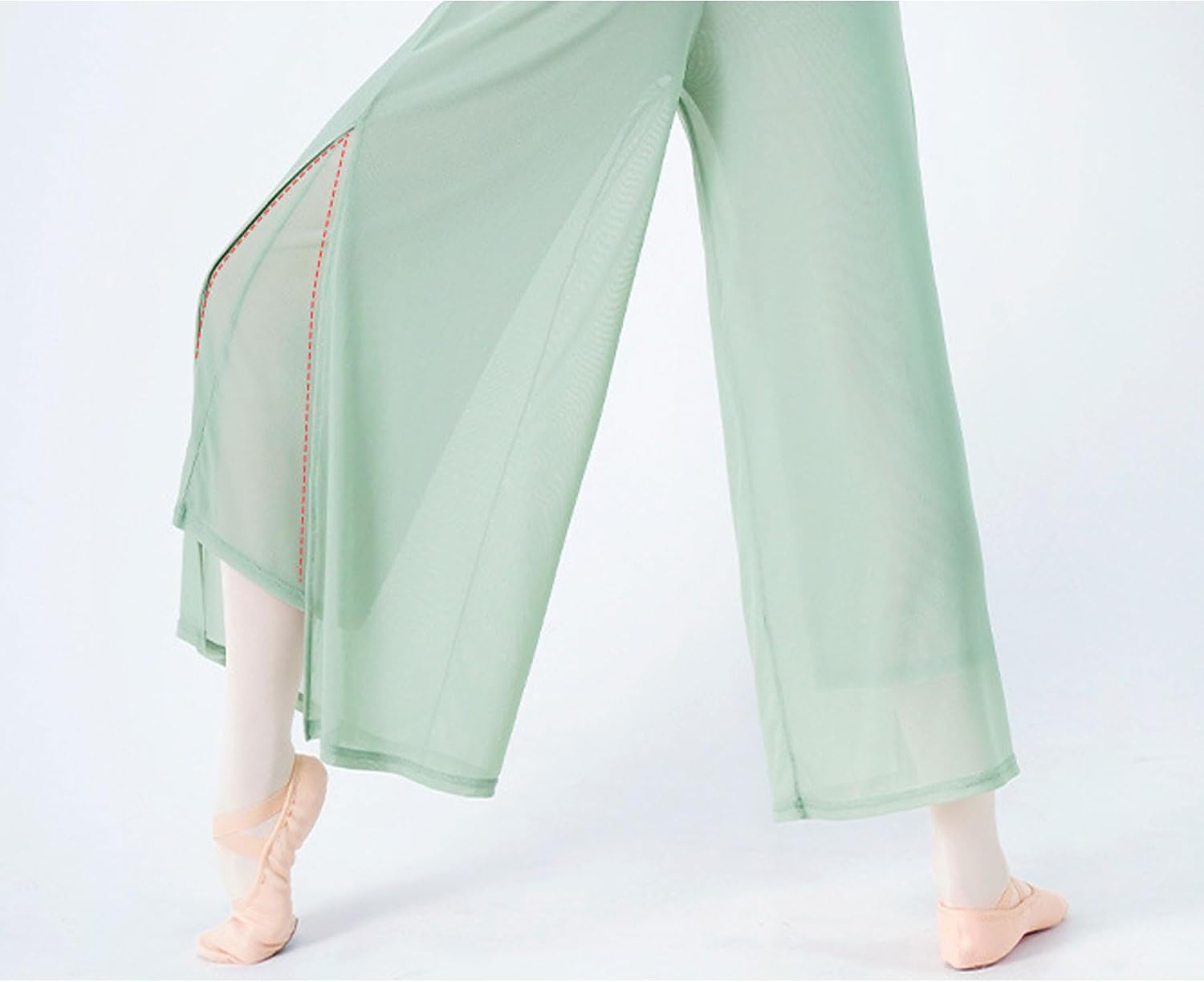 Bestgift Dancewear Pants Women Adult Modern Dance Split Trousers
