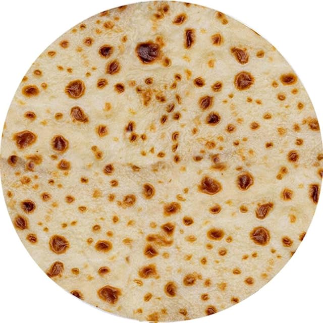 Abaysto Round Blanket,Burritos Tortilla Blanket for Adult and Kids, Giant Funny Realistic Food Throw Blanket, Novelty Soft Flannel Blanket
