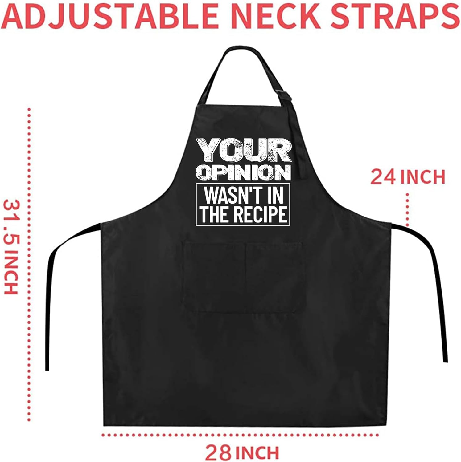 Rosoz Funny BBQ Black Chef Aprons for Men Adjustable Kitchen Cooking Aprons