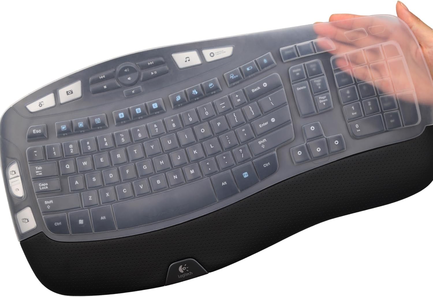 Keyboard Cover for Logitech K350 Wireless Wave Keyboard, Logitech MK570 MK550 Wireless Wave