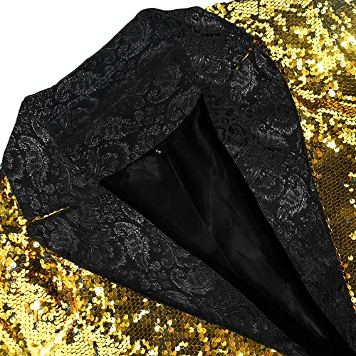 Men's Sequin Suit Jacket Tuxedo Blazer for Party Wedding Banquet Prom3