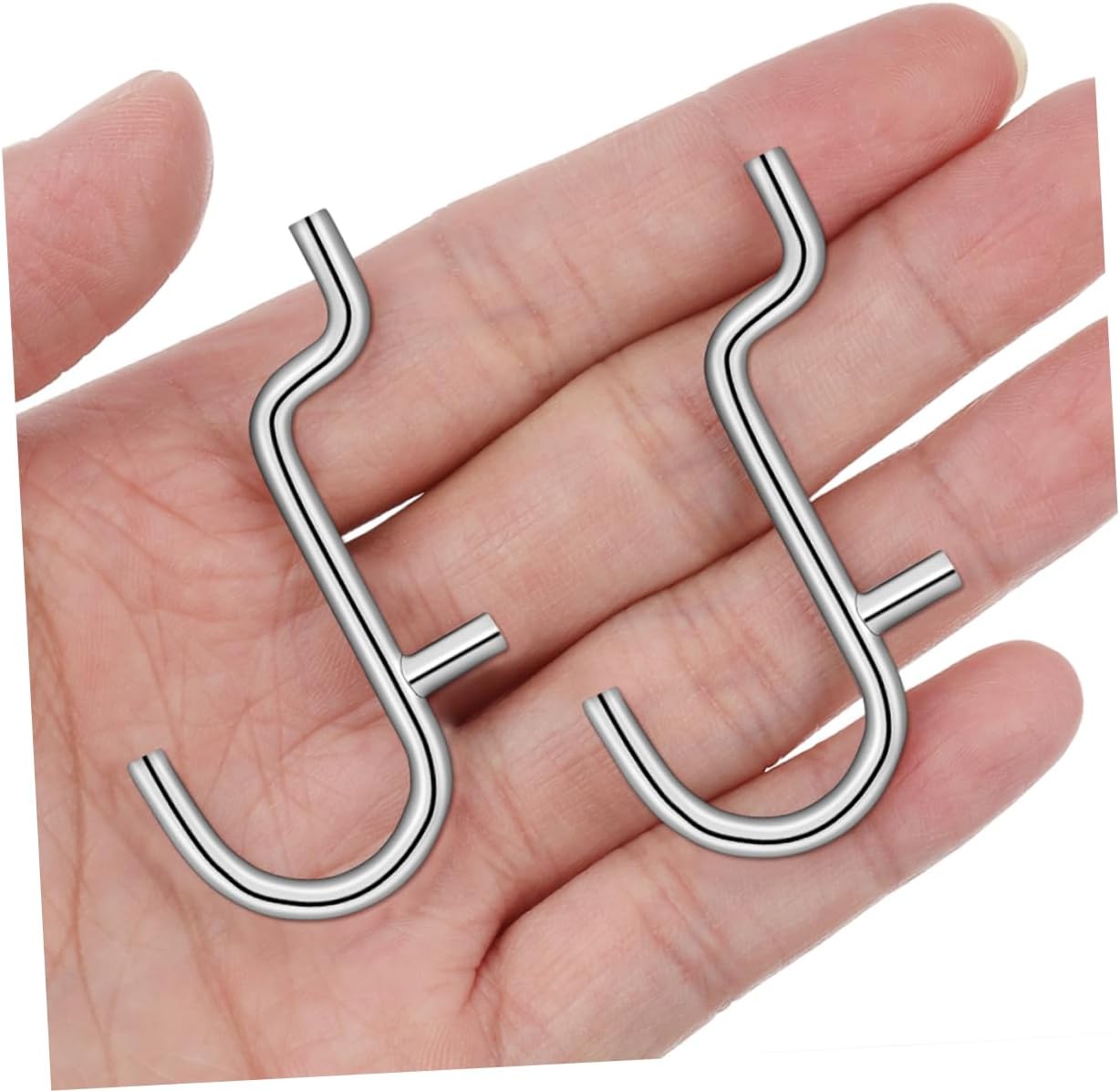 10pcs Heavy-Duty Metal Pegboard Hooks for Tool and Utensil Organization Stainless Steel Hangers for Efficient Storage Garage and Kitchen