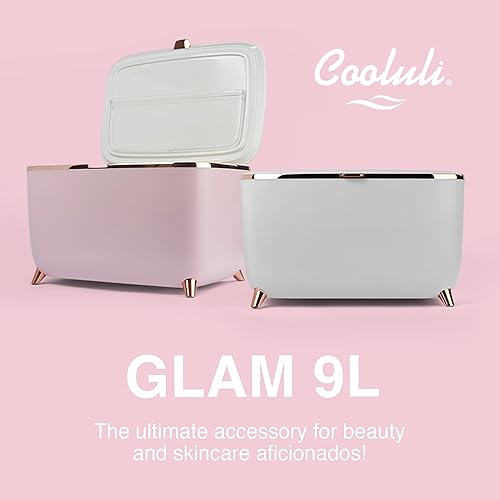 Miniatura 3 de Cooluli Glam - Mini refrigerador para el cuidado de la piel de 9 litros, mini refrigerador rosa para accesorios de cuidado de la piel, maquillaje,