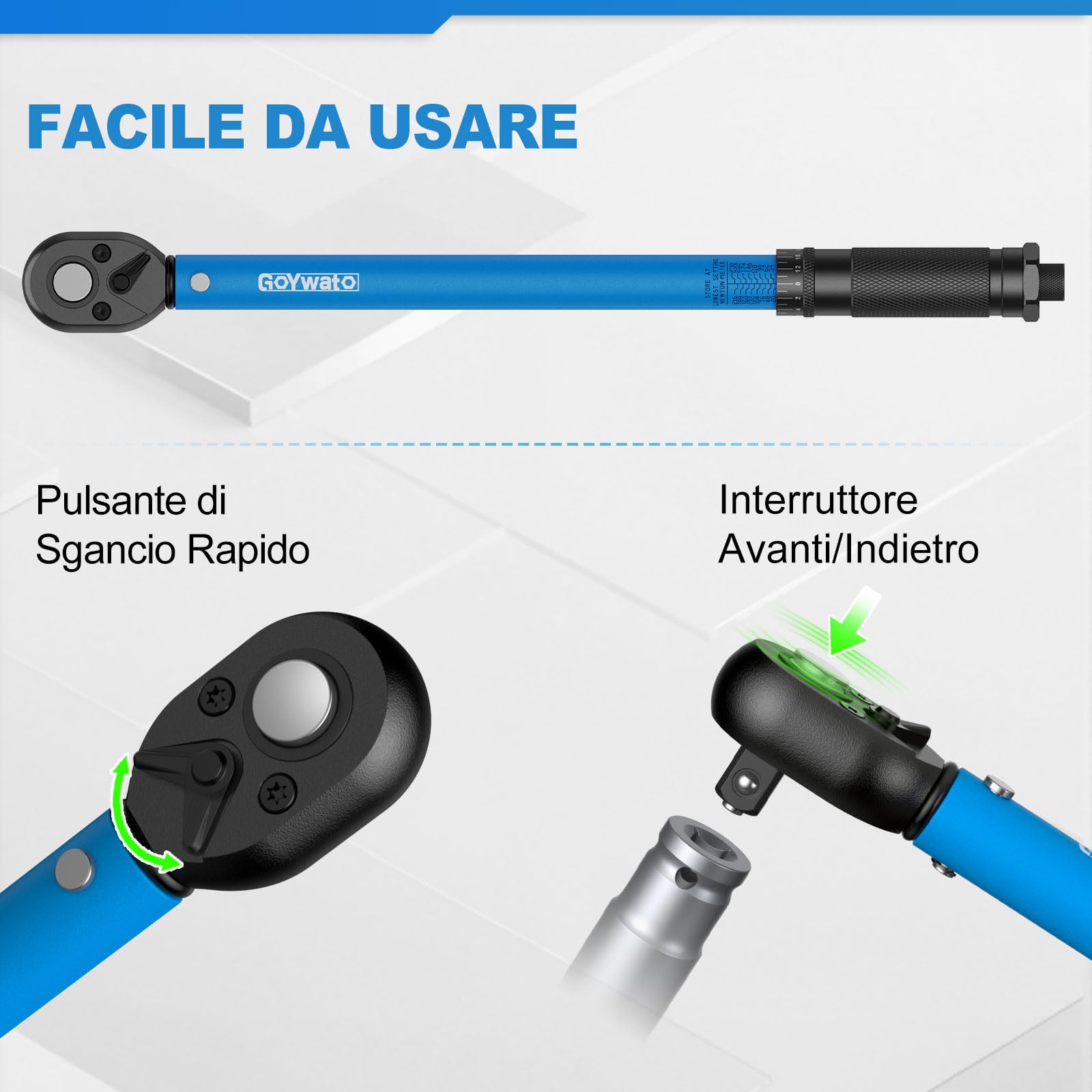 Set di Chiave Dinamometrica con 1/4" 3/8" 1/2", 3-230N·m, 72 Denti | Chiavi Dinamometriche con Precisione ±3%, Doppia Scala, Valigetta, per Moto Bici Auto Camion Bulloni Lavori Meccanici