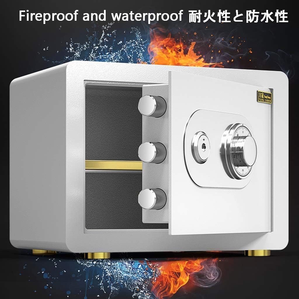 Water Security Box Digital Safe Home Fire Mechanical, with Key, Heavy-Duty 45Cm Steel Large-Capacity Safety net, Company/Hotel Sa