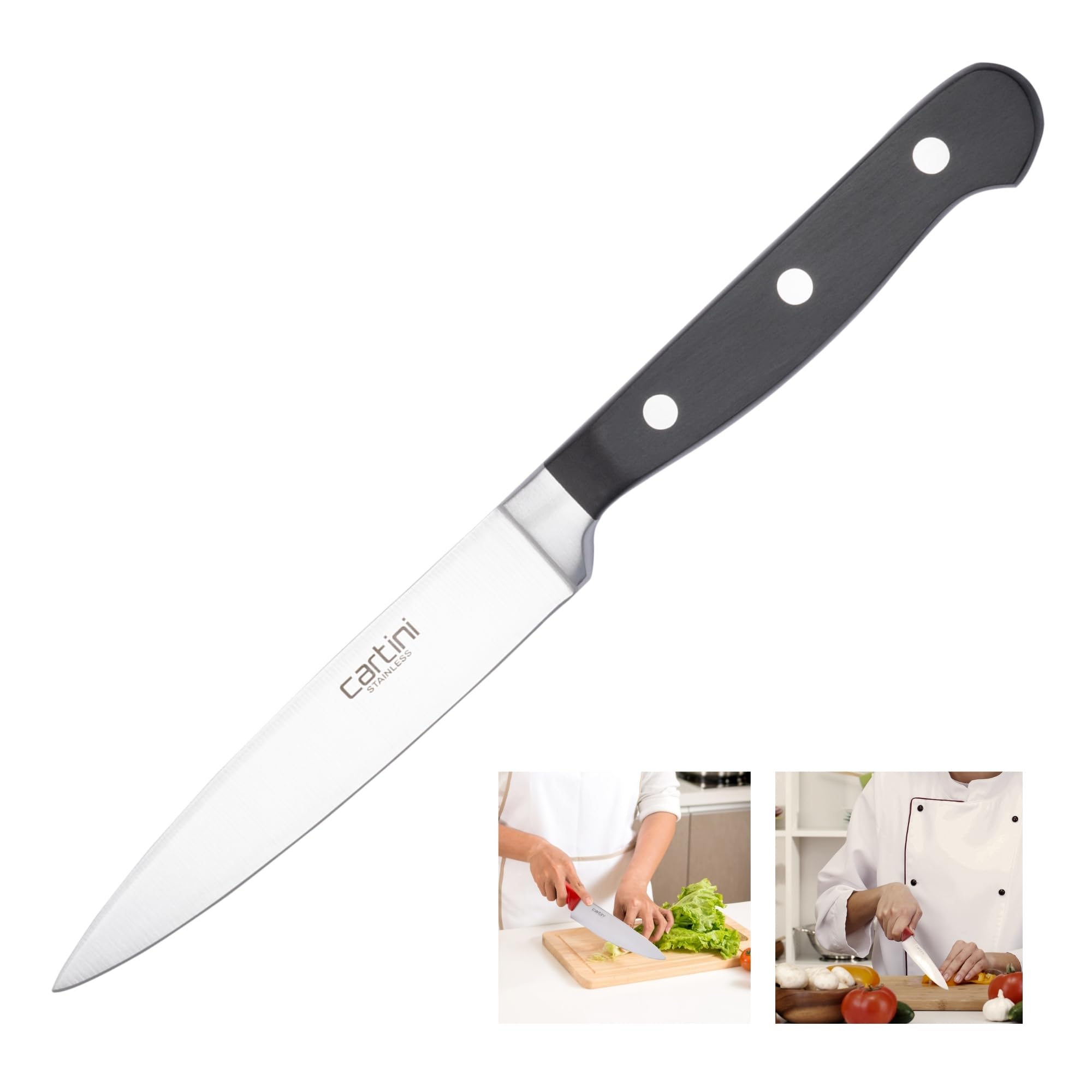 Godrej Locks Cartini Knife I Vegetable Knife For Kitchen, Catering And Hospitality I For Slicing,Chopping Leafy Vegetables & Fruits I 9" High Grade Stainless Steel, Long Lasting Life I 1 Year Warranty