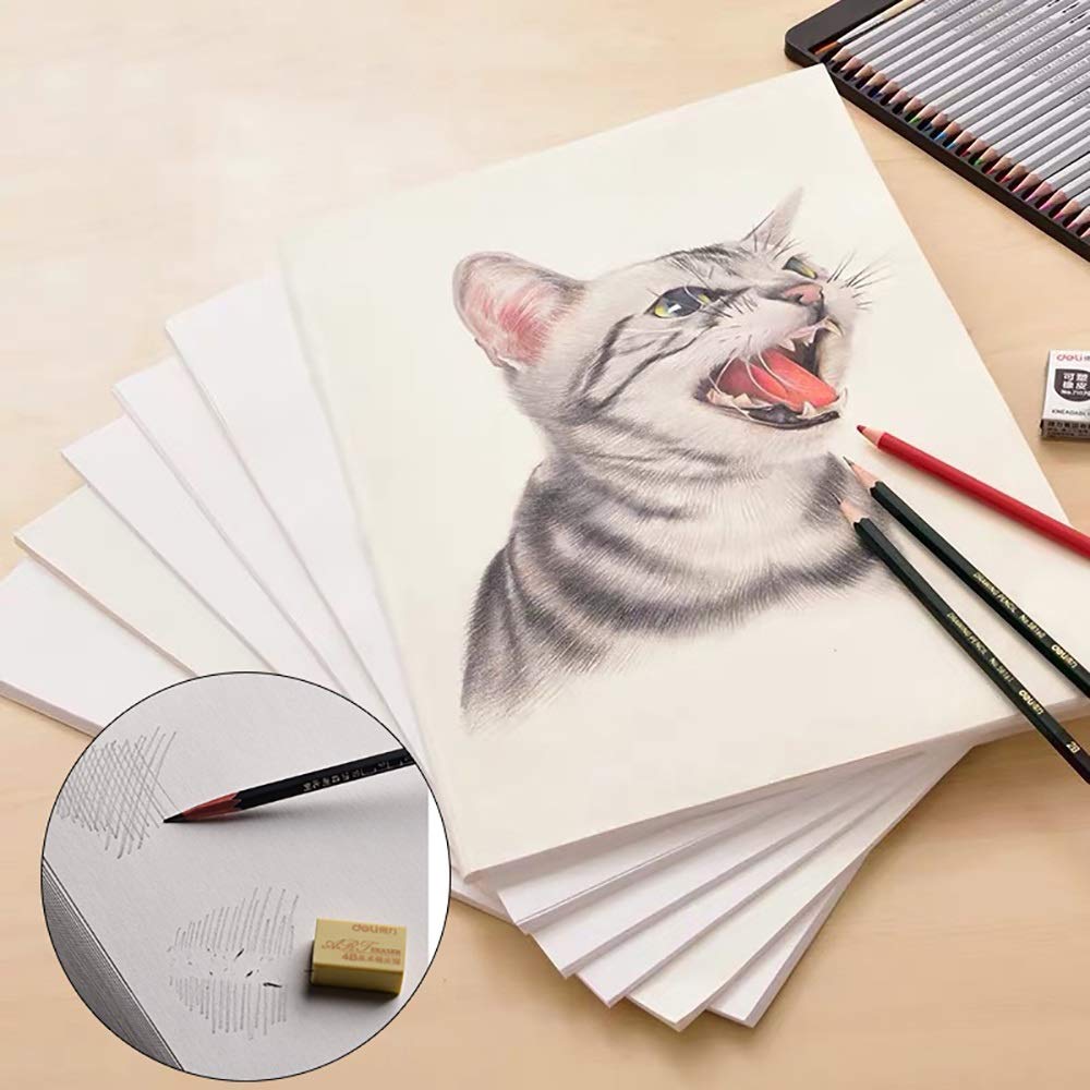 Papel de dibujo Dingchang 8K con textura absorbente para pintura y bocetos limpios