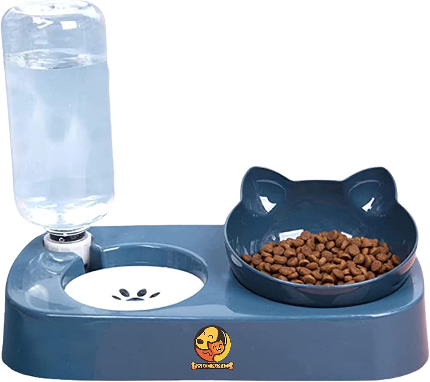 Foodie Puppies Gravity Cat Food Bowl and Water Bowl Set