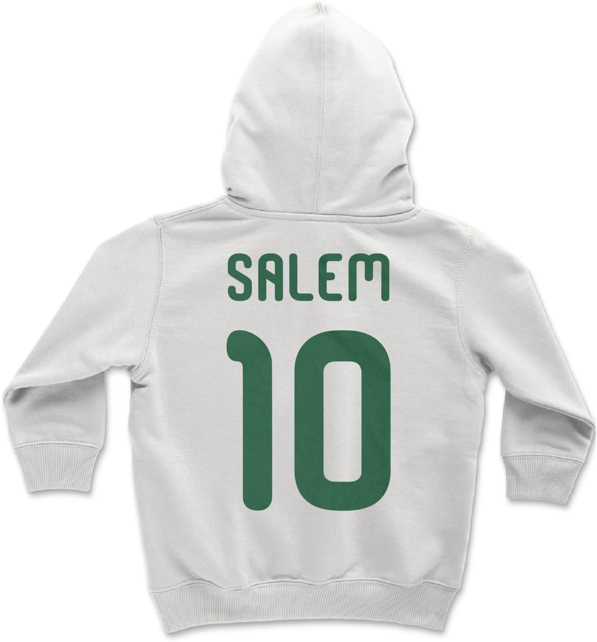 Saudi Soccer Fans Salem 10 Jersey Style Toddler Hooded Sweatshirt