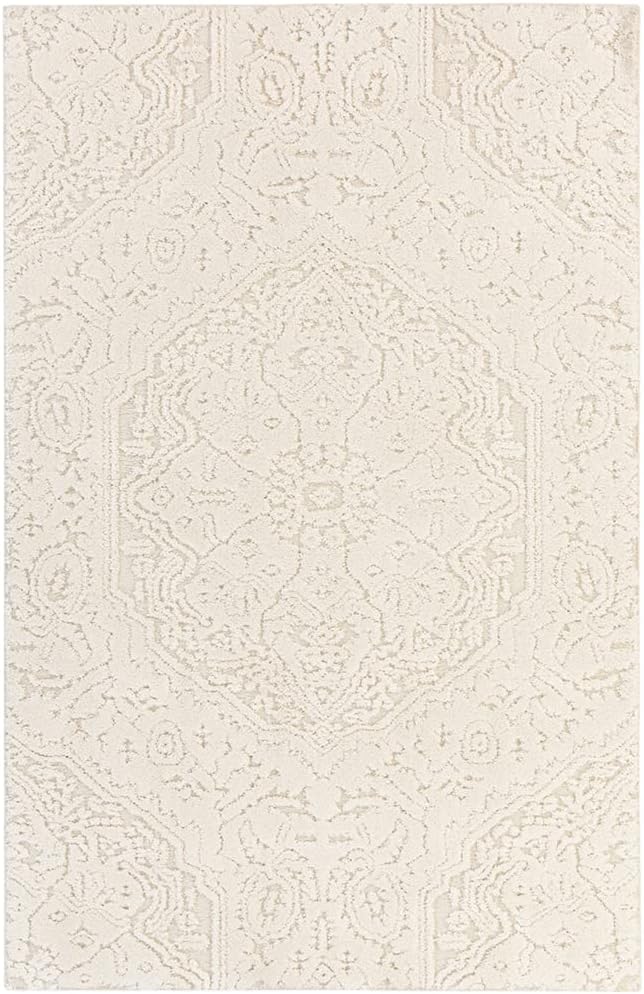 Amazon.com: Mohawk Loft Area Rug 90837 83023 Cream Petals Leaves : Home ...