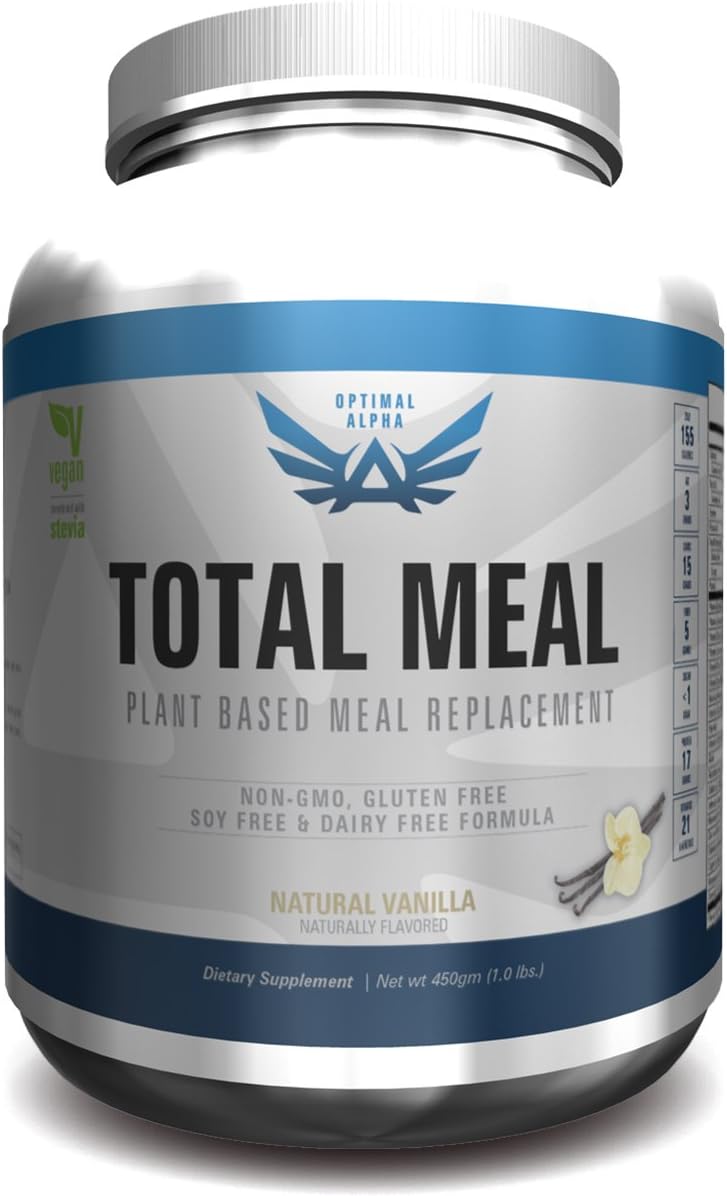 Vegan Meal Replacement, Non-GMO, No Gluten/Soy/Dairy/Wheat/Artificial Flavors/Sweeteners/Preservatives (Vanilla)