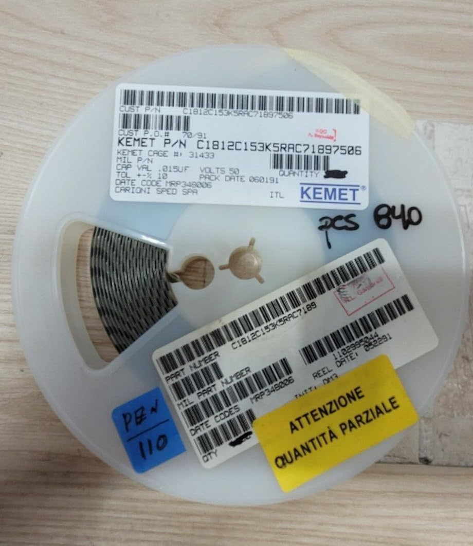 (840 PCS) C1812C153K5RAC KEMET Compatible with CAP CER 0.015UF 50V X7R 1812