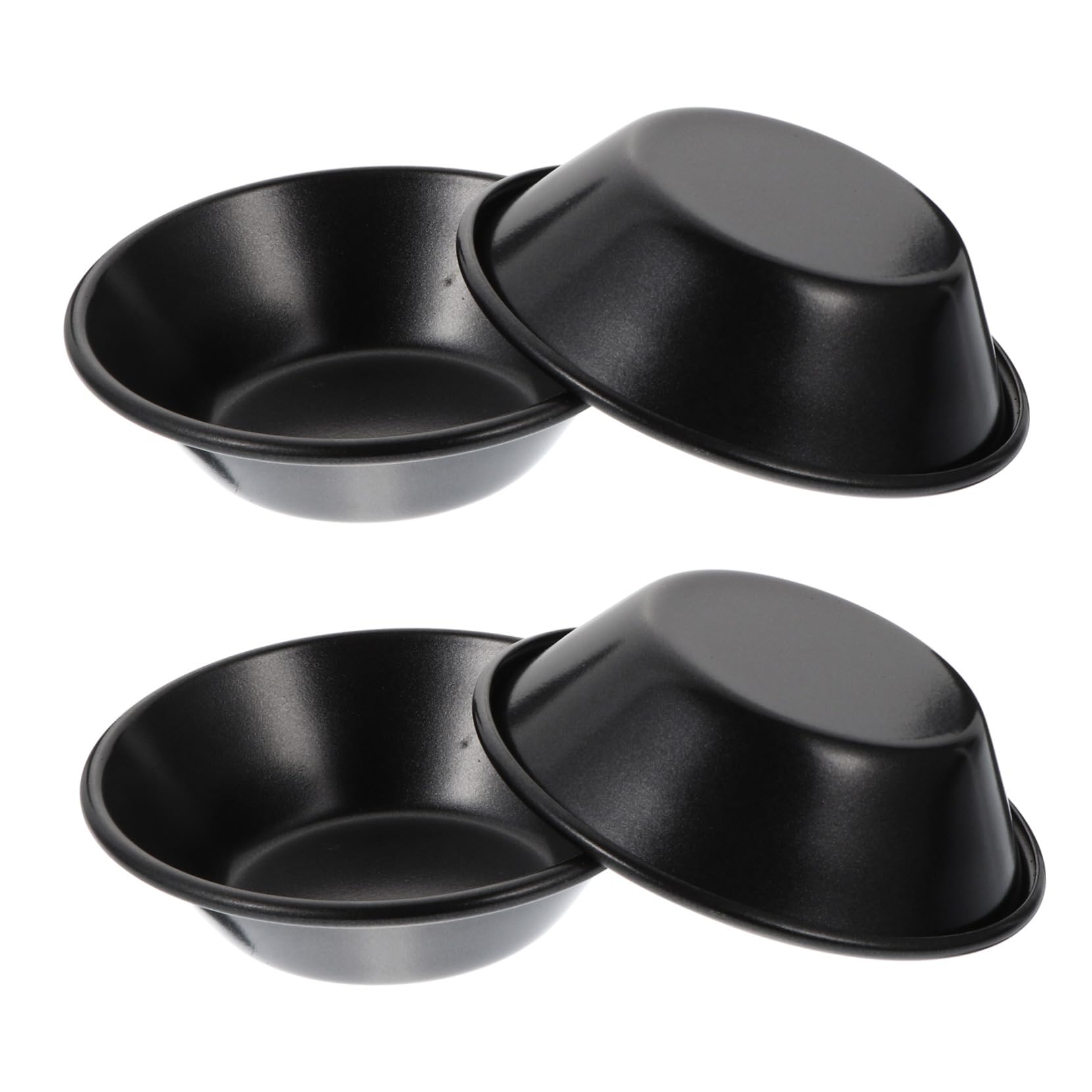 ULTECHNOVO 4 Sätze Eierkuchenform Formen Zum Backen Scharbstformen Nicht -stick Mini-kuchenformen Und Muffinformen Mini- -pfannen Kohlenstoffstahl Black 4 Stück * 4