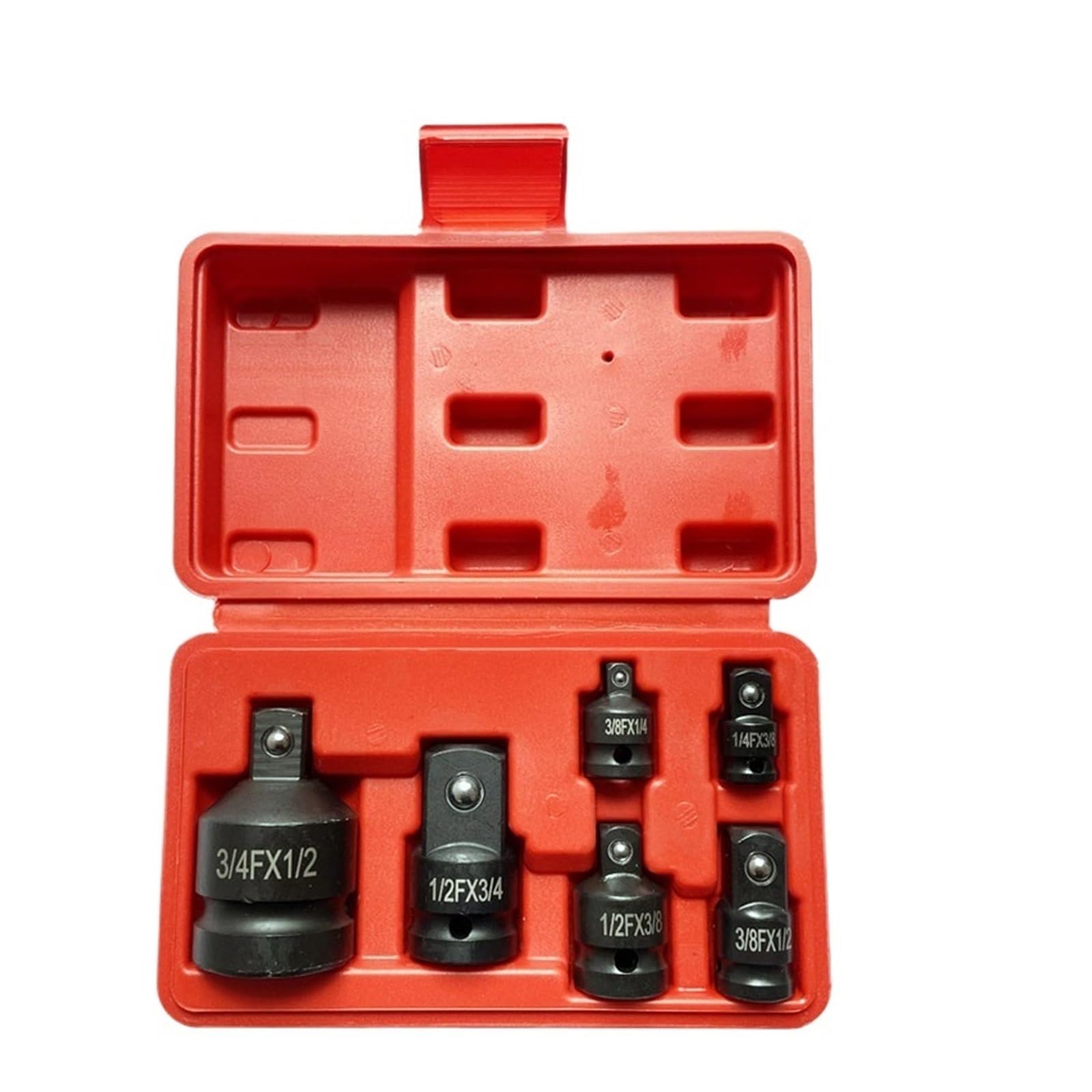 Juego de adaptador y reductor de enchufe de impacto, Kit de conversión de llave y controlador de impacto, adaptador convertidor de enchufe, 1/4 ", 3/8", 1/2 ", 3/4", 1" (Color : 6pcs)