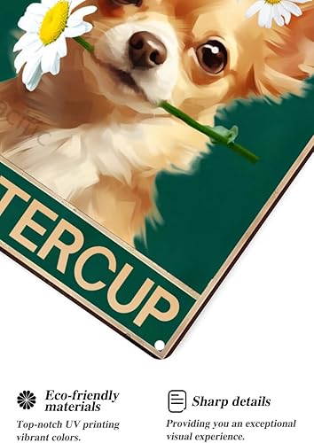 Miniatura 6 de Cartel de metal de aluminio vintage de Chihuahua Wash Up Buttercup para cafetería, hogar, retro, club, bar, baño, regalo, 12 x 8 pulgadas (4298)