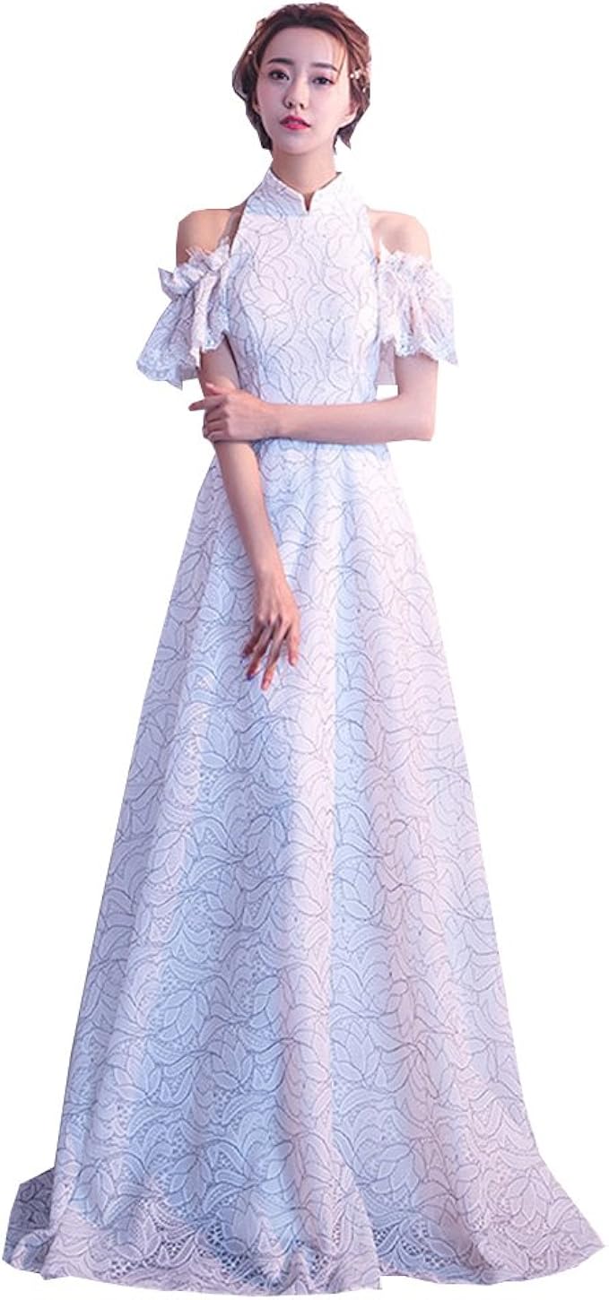 Amazon Hanamaya 白ドレス ロングドレス 花嫁 ドレス 結婚式 ドレス 演奏 ドレス 二次会 フォーマルドレス 発表会 舞台ドレス 演奏会 披露宴 シンデレラドレス コンサート イブニングドレス 通販