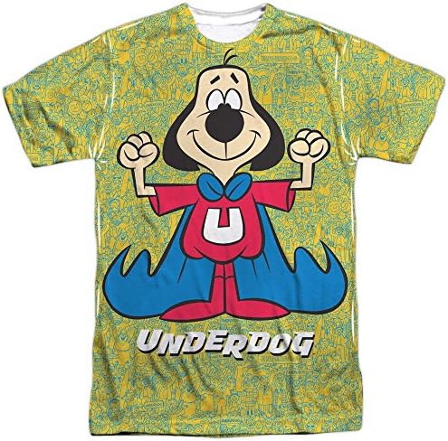 Underdog Flexing (Front Back Print) Mens Sublimation Shirt White MD