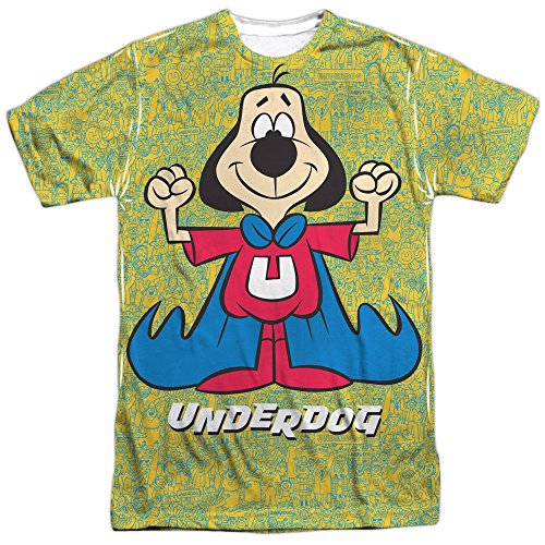 Underdog Flexing (Front Back Print) Mens Sublimation Shirt White Md #TOP2