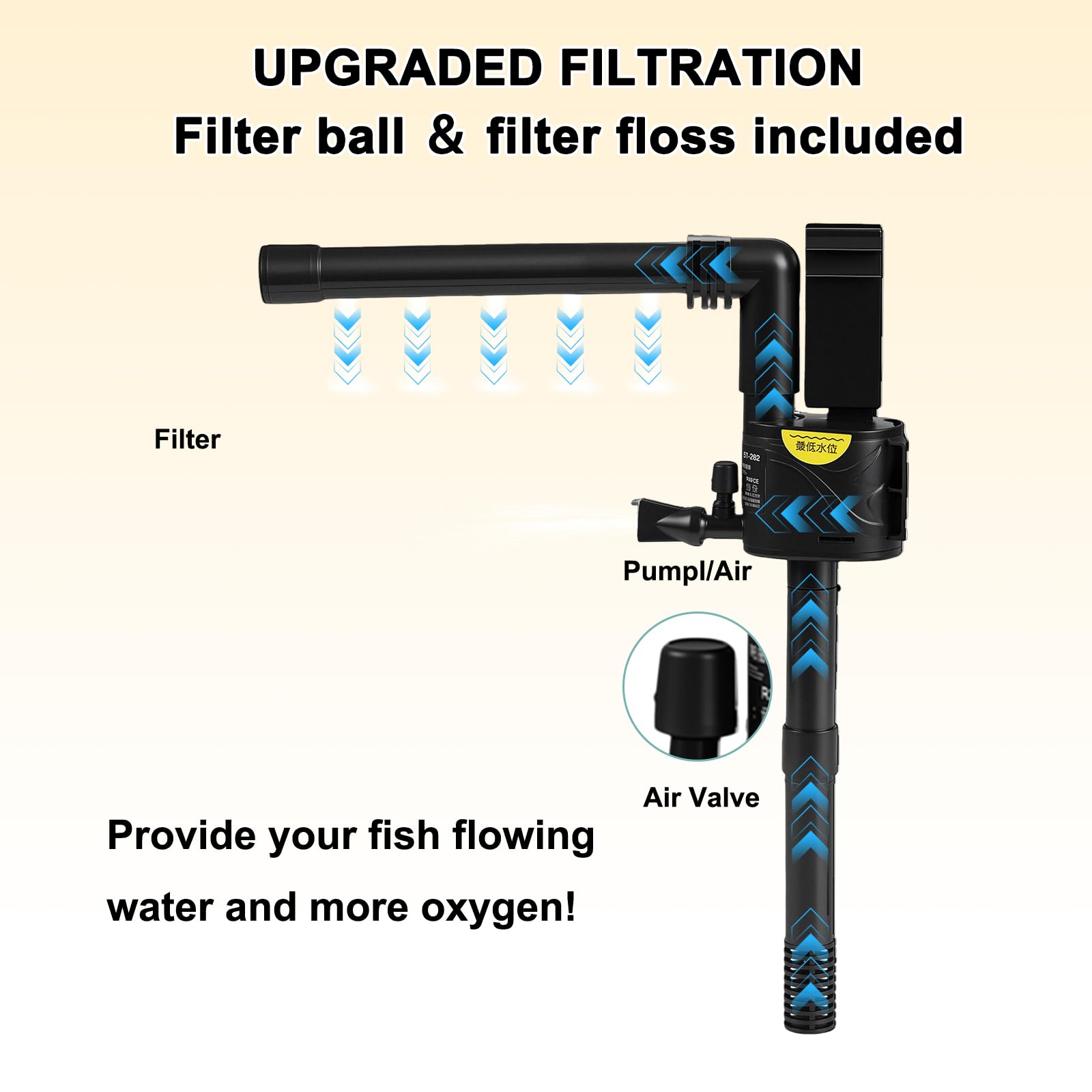 Tanque pequeño de cristal para acuario de 28 litros con filtro y luz, kit de pecera de vidrio cuadrado todo en uno con bomba para peces dorados, betta, camarones, blanco (XM-400)
