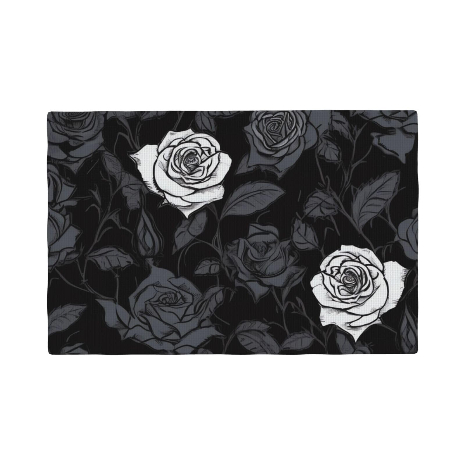 Sets de table en lin haut de gamme rose gothique 30x45 cm décoration de prestige