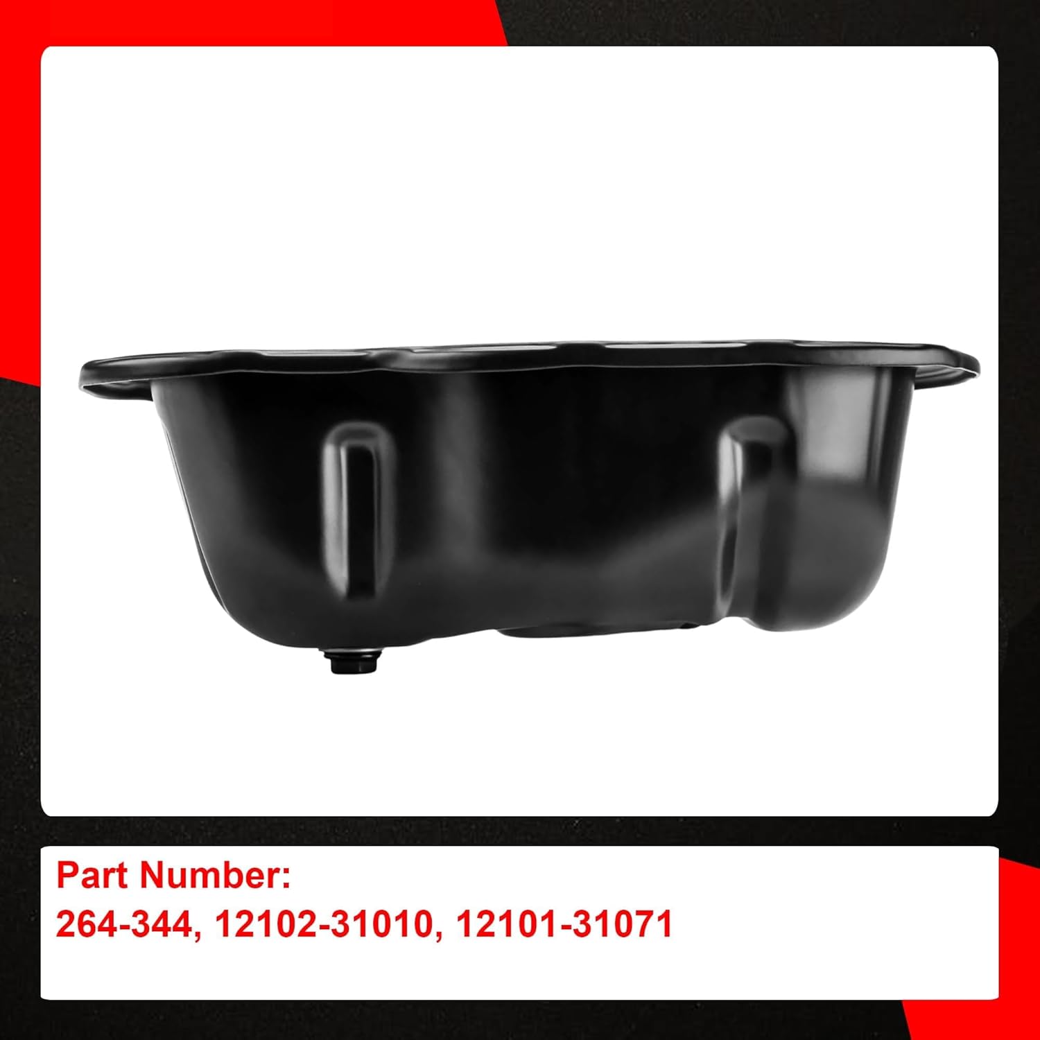Engine Oil Pan Sump with Drain Plug Compatible with Toyota Tacoma 2006-2013 Tundra 2007-2013 4Runner 2003-2013 FJ Cruiser 2007-2014 V6 4.0L Replace 1210231010