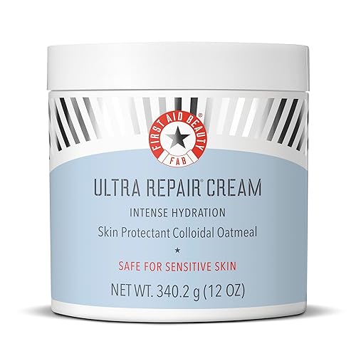 First Aid Beauty - Ultra Repair Cream, Intense Hydration Whipped Colloidal Oatmeal, Clinically Proven to Strengthen Skin Barrier in 7 Days & Helps Relieve Eczema, Luxury Face & Body Moisturizer, 12 oz - 12 Ounce (Pack of 1)