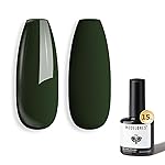 modelones Green Gel Nail Polish Emerald Dark Polish Soak Off Forest Green Christmas Gel Nail Polish Nail Manicure Gifts 15 ML