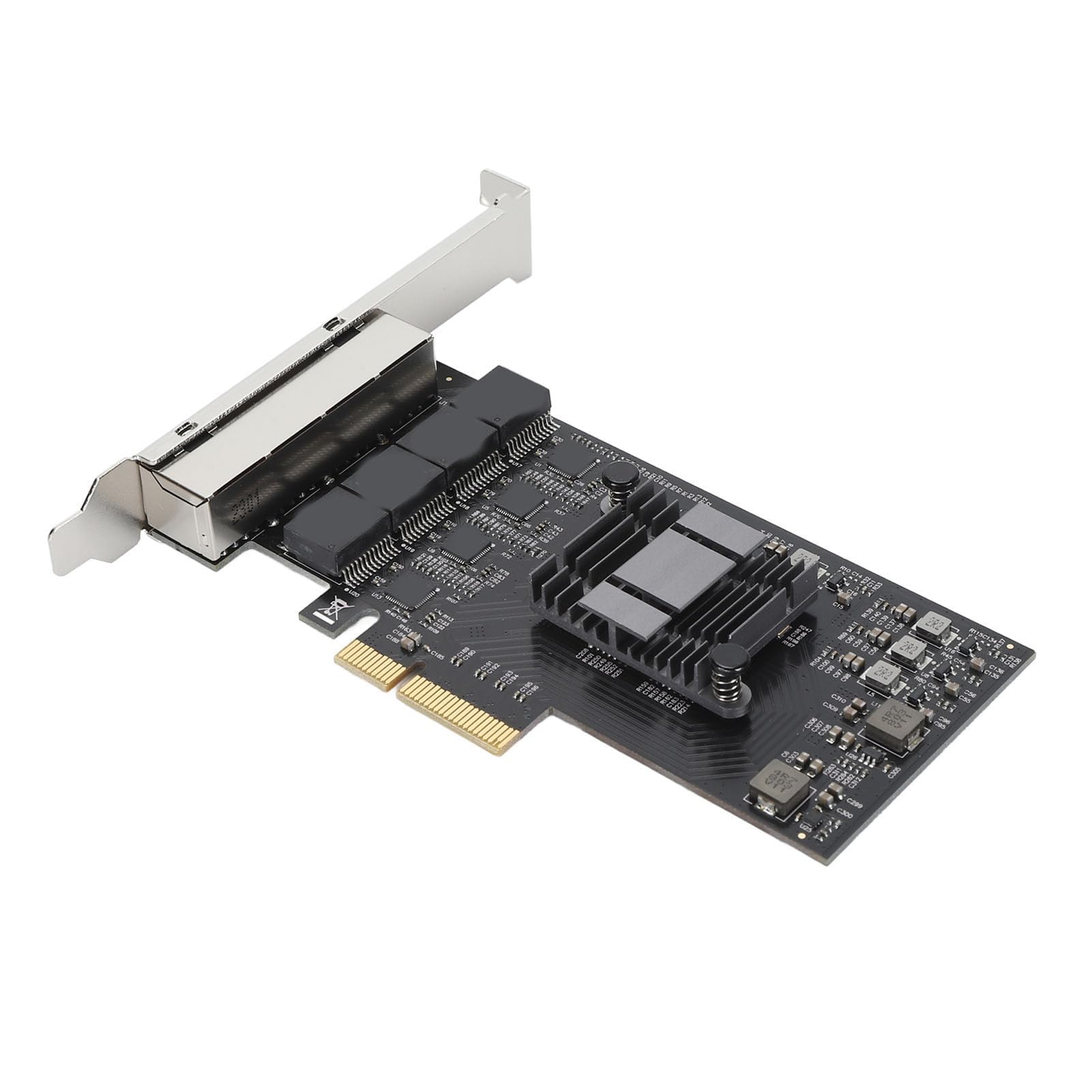 Dpofirs Wydajny Adapter Interfejsu Karty Sieciowej PCIe 2,5 Gb z 4 Portami RJ45 dla Serwera, Chip RTL8125BG, Karta Sieciowa Ethernet 2500 Mbps [/] PCI Express