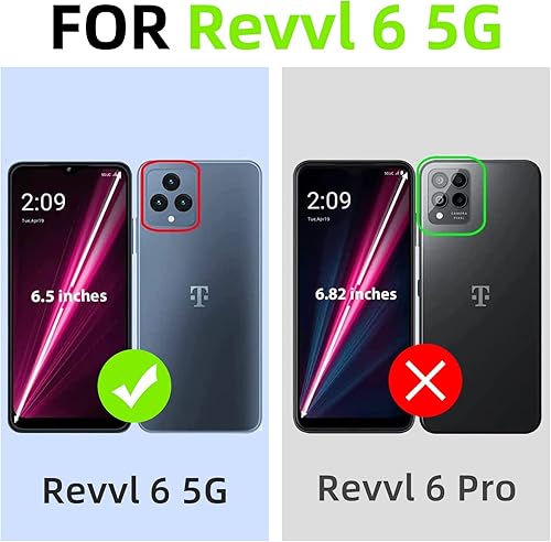 Miniatura 2 de Funda para T-Mobile Revvl 6 5G (no Revvl 6 Pro), Funda para T-Mobile T Phone 5GRevvl 6X Niñas Mujeres Glitter Linda Cubierta Transparente de