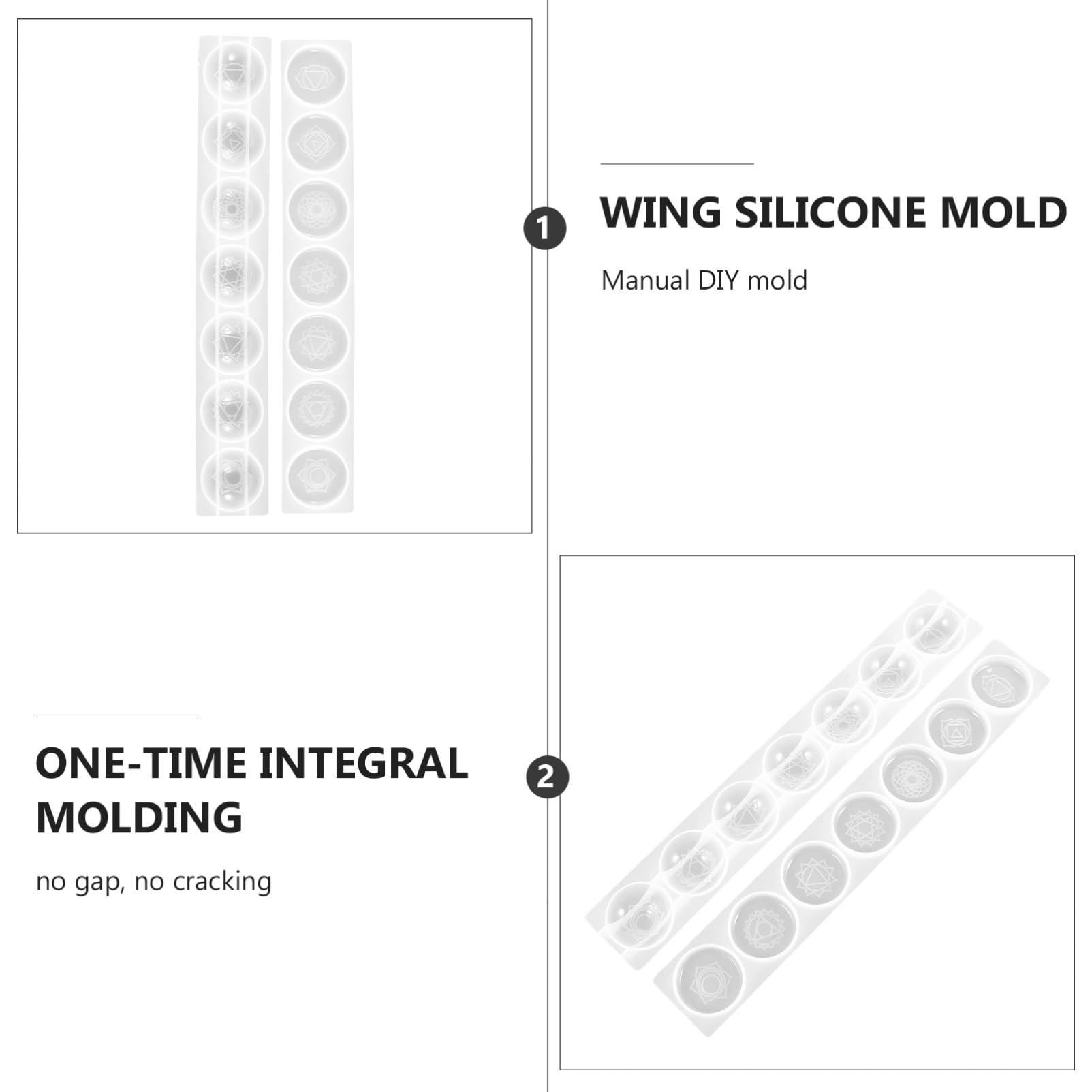 OSALADI 3 Set Stampo Rotondo in Silicone Geode Convertitori Fabbricazione Abilitato Muffa Stampo Epossidico Fai Da Te Per Colata Di Gioielli Fai Da Te Gel Di Silice Bianca 2 Pezzi*3