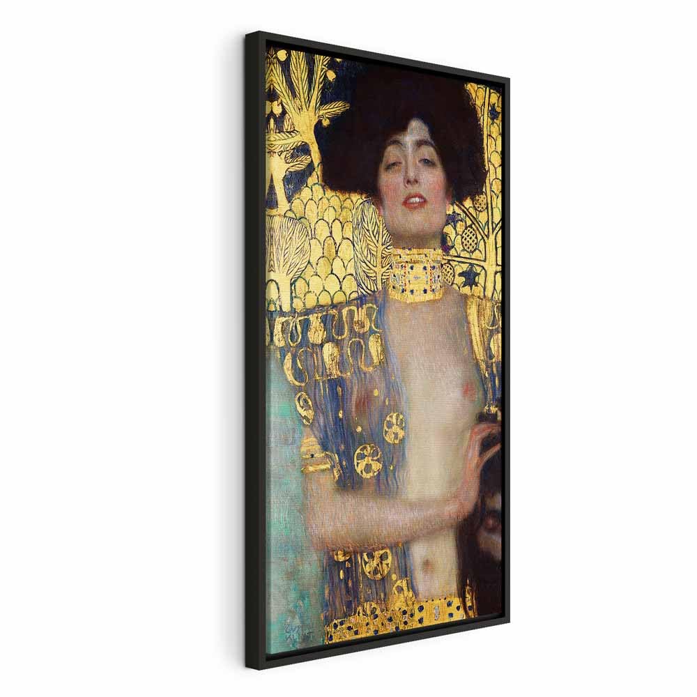 murando - Quadro Moderno con Cornice Nera, Gustav Klimt, 70x140 cm