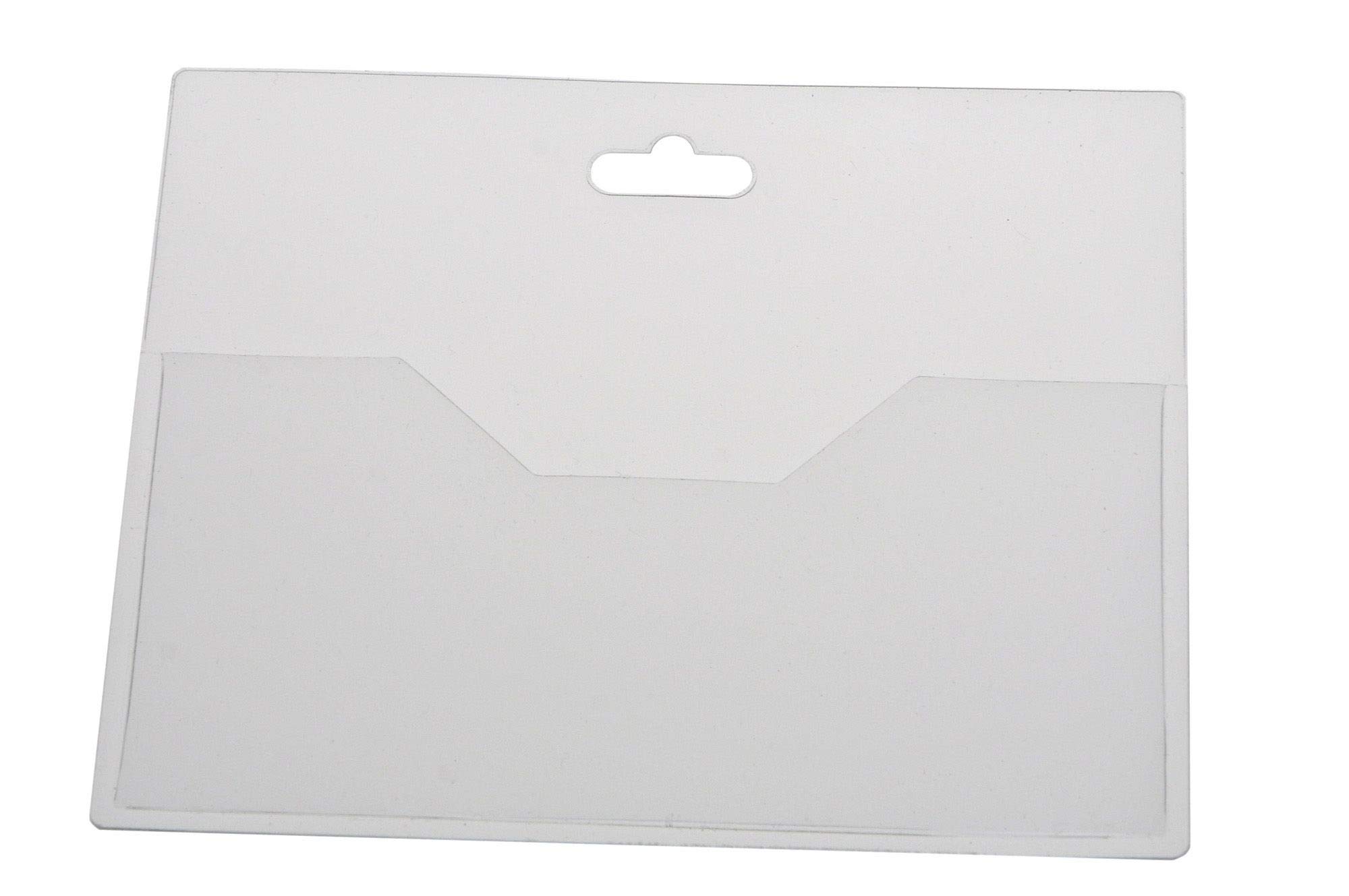 EUROPEL ID Holder Badges & Blank Card Insert Sheets, Landscape, Open, Transparent (Pack of 24), 90 x 60 mm