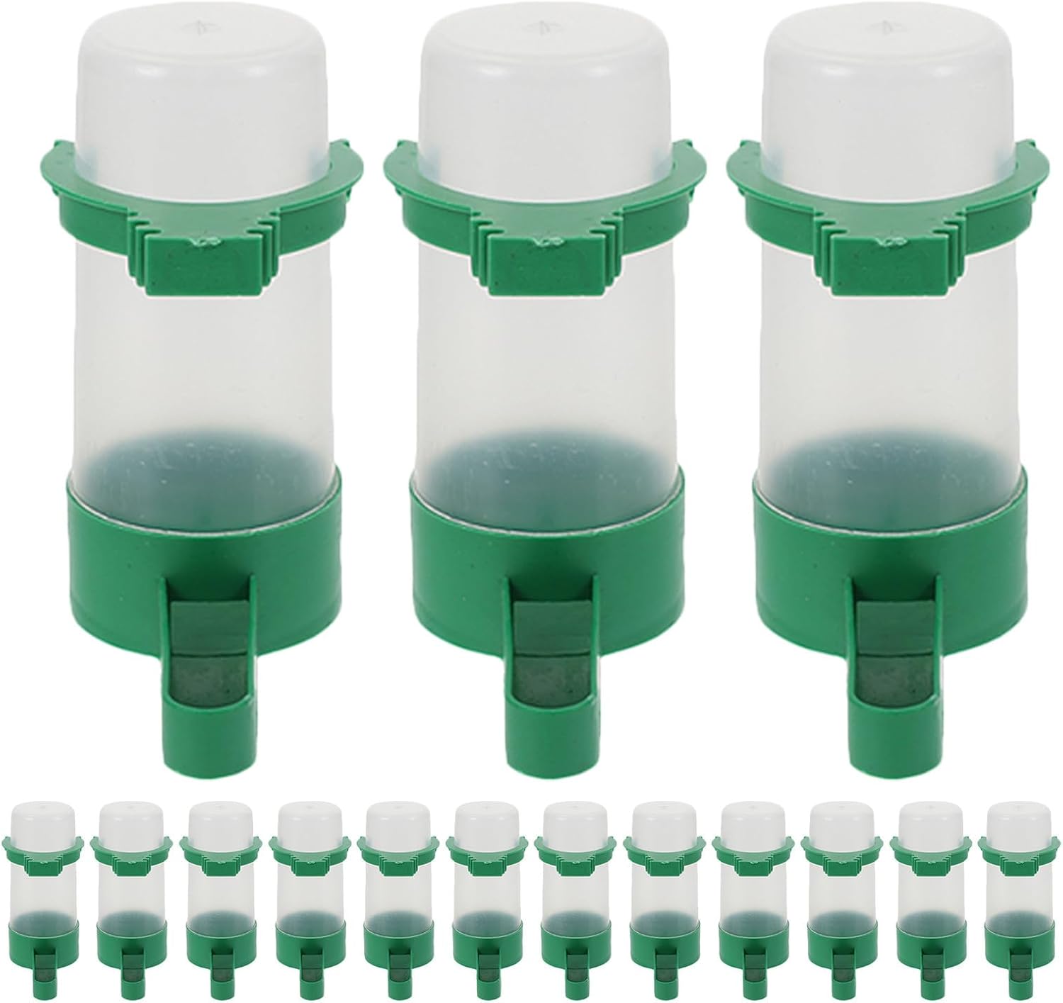 Dispenser Bottle Water Spillproof 16pcs 60ml Plastic Automatic Bird | Parrot and Parakeet Use, Bird Cage Setups, Water Purity Protection, Wide Compatibility with Small Bird Cages