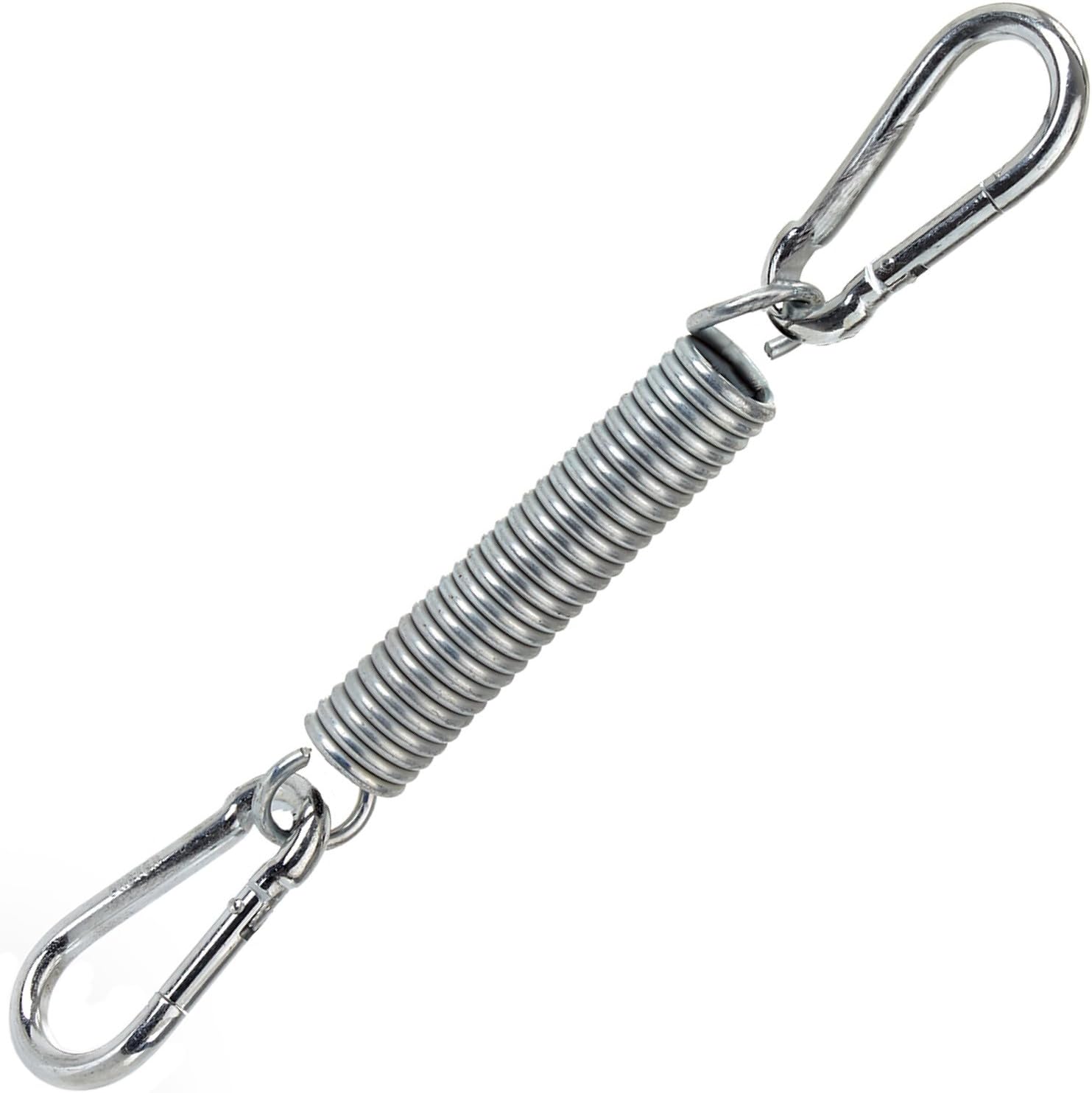 PRETEX Swing Spring for Hanging Chair with Two Carabiner Hooks,100 kg - 300kg, Steel Spring, Suspension Spring, Hanging Chairs, for Gentle Swinging (100kg)