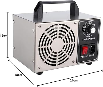 Ozone Generator 32000 mg/h Industrial Air Purifier High Capacity Ozone Machine with 60 Min Timer for 300 ㎡ Room, Smoke, Pet, Farm, Kitchen Odor Removal (Silver)