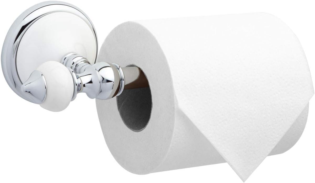 Naiture Wall Mount Toilet Single Roll Holder Paper Dispenser, Chrome Finish