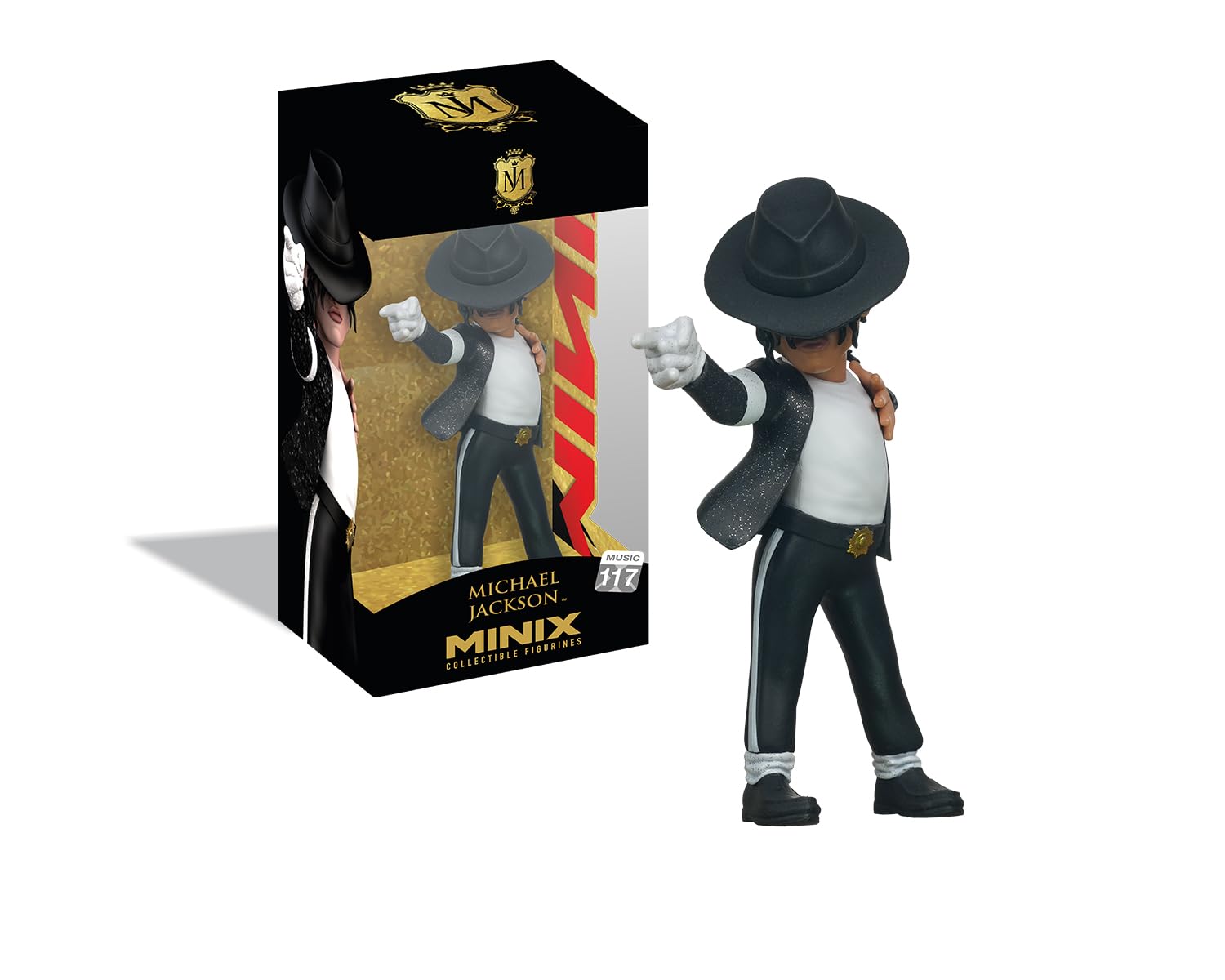 MINIX Bandai Collectible Figure 12 cm - Michael Jackson - Billy Jean - Collectibles for Display - Gift Idea - Toys for Children And Adults - Music Fans (MN20775)