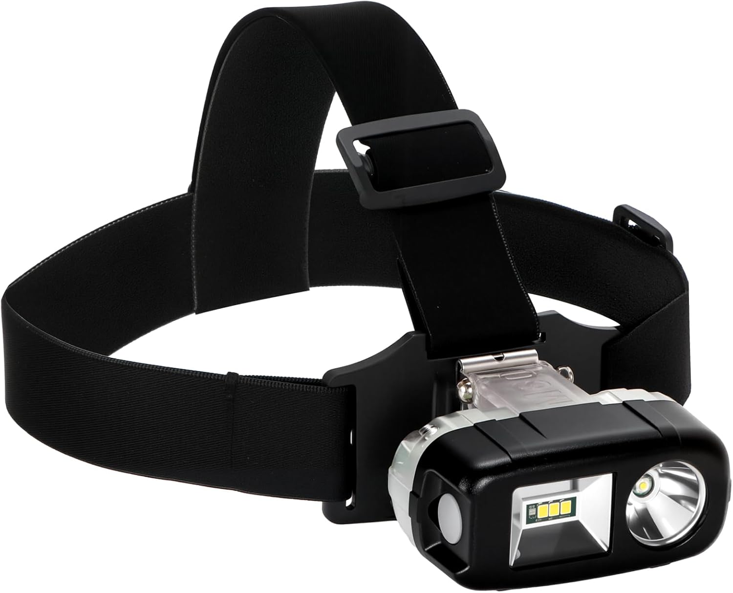 Super Bright Waterproof LED Headlamp, Lightweight Rechargeable Hard Hat Light with Dual-Beam Spotlight & Floodlight for Mining, Hunting, Camping, Caving, Night Work, Outdoor Tasks & Emergency Use