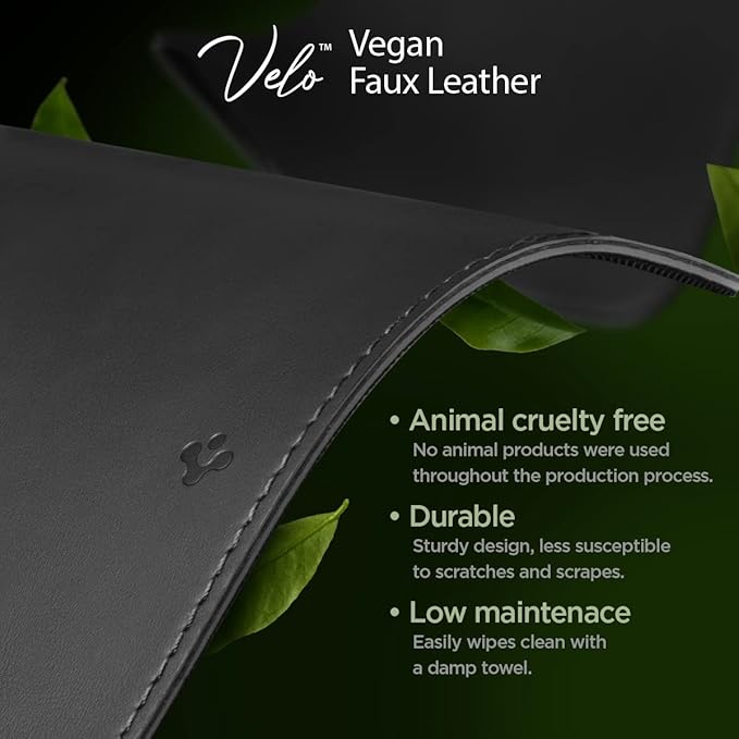 Spigen Desk Pad 35.4" x 15.7" Base Antideslizante, Negro (Magnético) miniatura 8