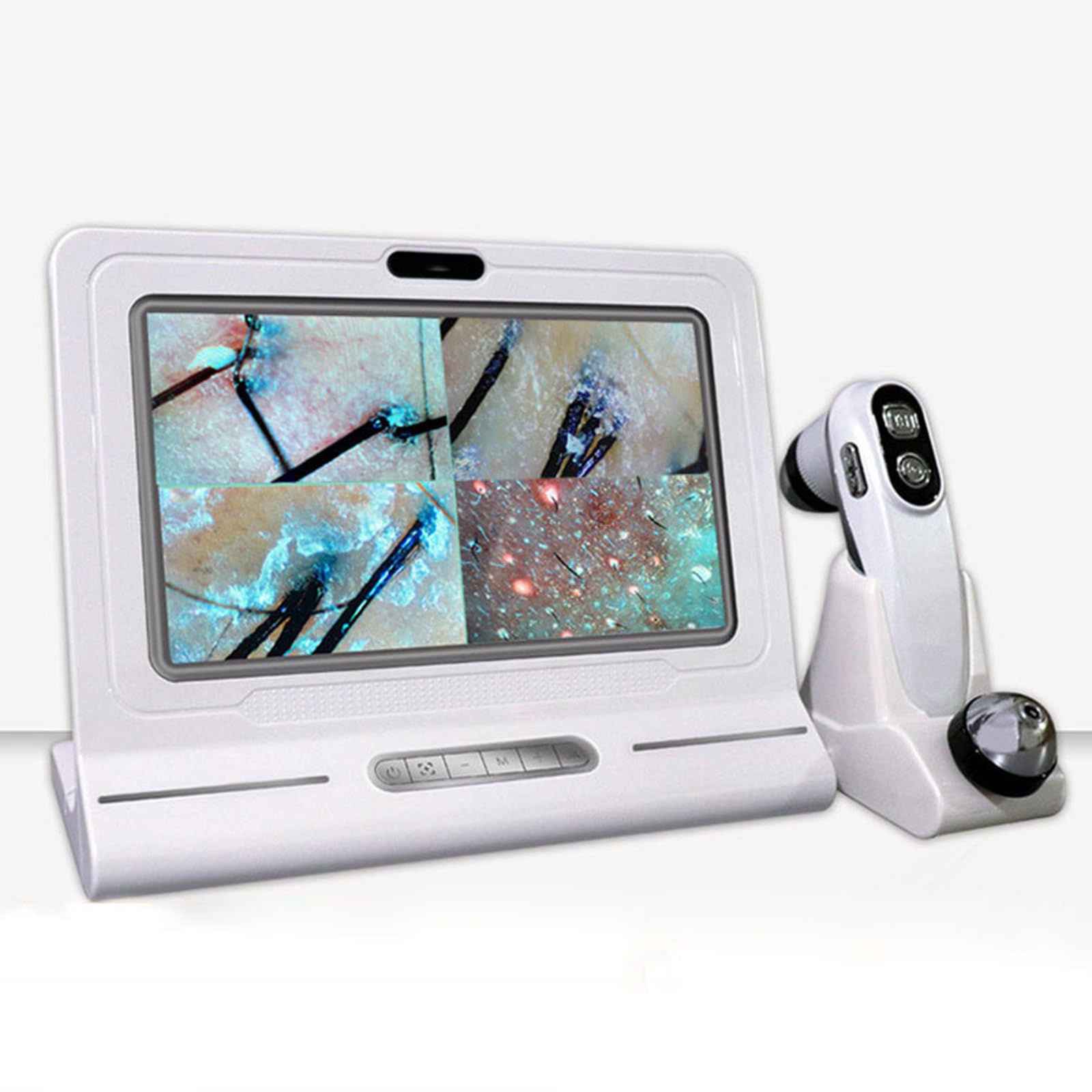 Analizador de cuero cabelludo y piel LCD profesional de 11 pulgadas, Detector de microscopio Digital, lupa, Detector de cuero cabelludo y espinillas