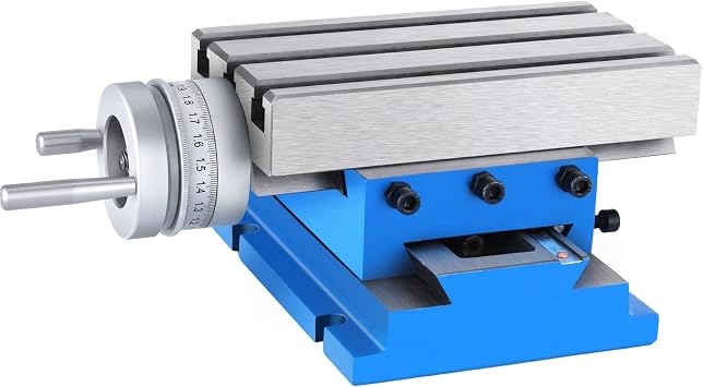 Happybuy 7.3" X 4" Milling Working Table - Premium Compound Slide Table for Precise Machining. Ideal for All Drill Stands, Bench Drilling, and Milling Machines. Enhance Your Workshop Efficiency!