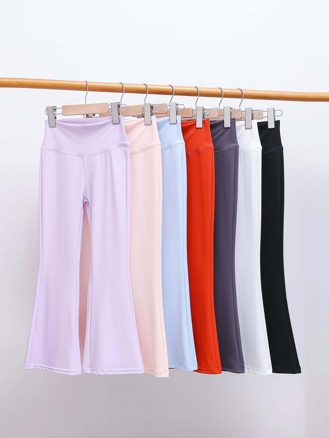 Leggings acampanados de cintura alta para niñas, pantalones deportivos para danza, yoga, pantalones deportivos para niños de 5 a 16 años