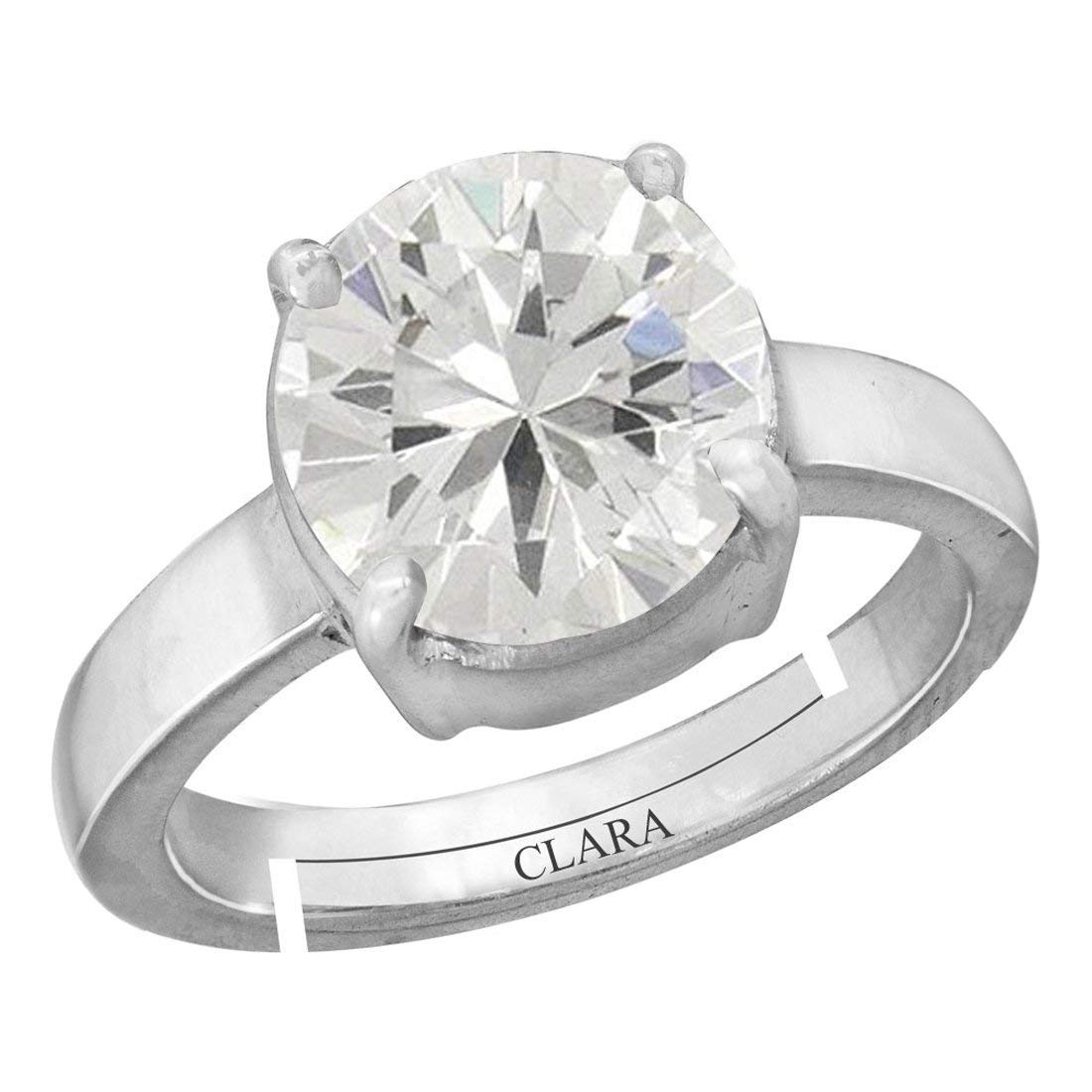 Clara Zirconia 8.3cts or 9.25ratti Stone Silver Adjustable Ring for Men (B07Z92S8TQ) Amazon Price History, Amazon Price Tracker